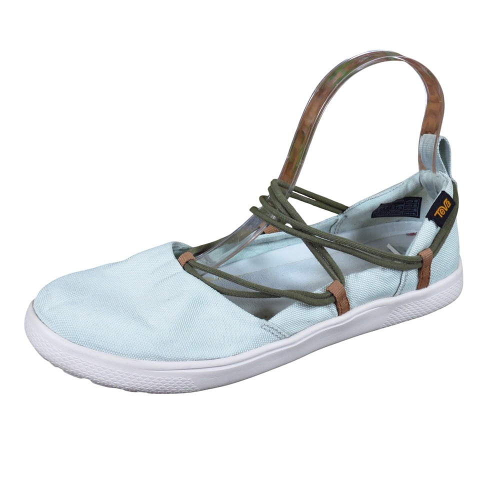 Teva Voya Infinity MJ Women Mary Jane Shoe Size 8 Walking Light Blue Canvas